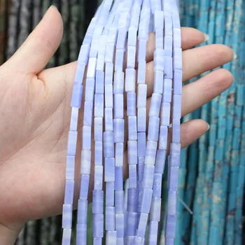 

Natural Stone Rectangular Scattered bead agates Purple Agates string Beads for Jewelry Making DIY Necklace Bracelet 4x13mm