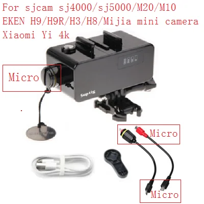 Suptig для GoPro Hero 3/4/5/6/7 5200 мА/ч, Водонепроницаемый Мощность банк Батарея Зарядное устройство Водонепроницаемый чехол Камера зарядки Shell/короб - Цвет: Power bank A