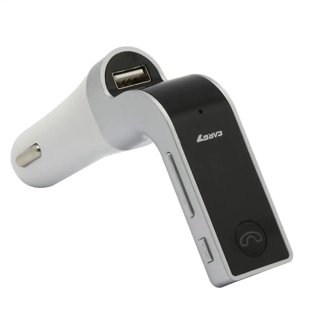 Silver Для смартфона, планшета, компьютера, автомобиля, mp3-плеер, Bluetooth, Hands-free приемник, музыкальный плейер в машине, fm-адаптер, USB Автомобильное зарядное устройство - Формат цифровых медиаданных: Silver