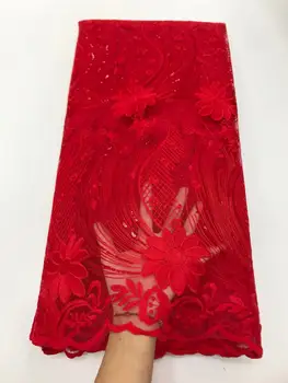 

New French 2019 Sequins Mesh Lace Fabric For Wedding Dress&Party African Lace Embroidery Fabric With High Quality Lace Fabric