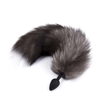 BLACKWOLF Fox Tail Anal Plug Adult Games Stainless Steel Anal Bead Butt Plug Stimulator Sex Products Flirting Toys For Women 4