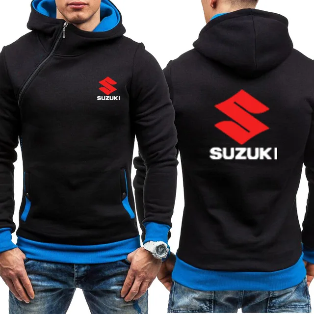 Мужские толстовки для Suzuki с логотипом автомобиля, повседневные толстовки В Стиле Хип-Хоп Harajuku с длинным рукавом, теплые флисовые толстовки с капюшоном, мужская одежда на молнии - Цвет: as picture