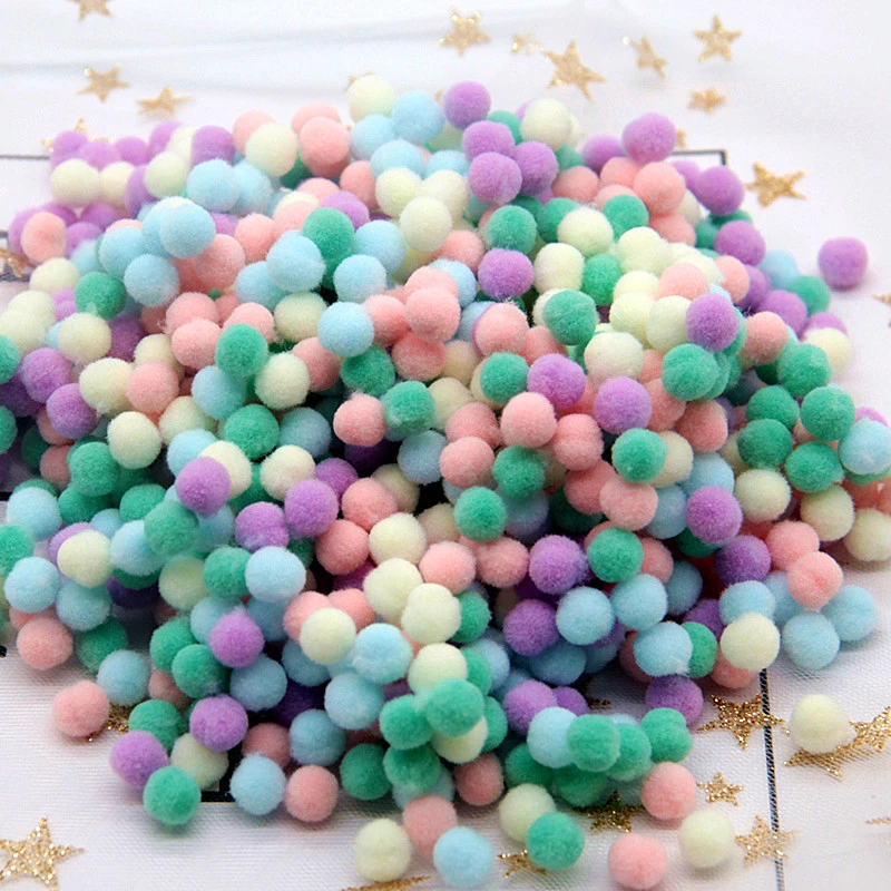 150 Pompones De Colores De 3 Cm Para Manualidades - Esponjosos, De Poliéster, Para Fiestas Y Decoración