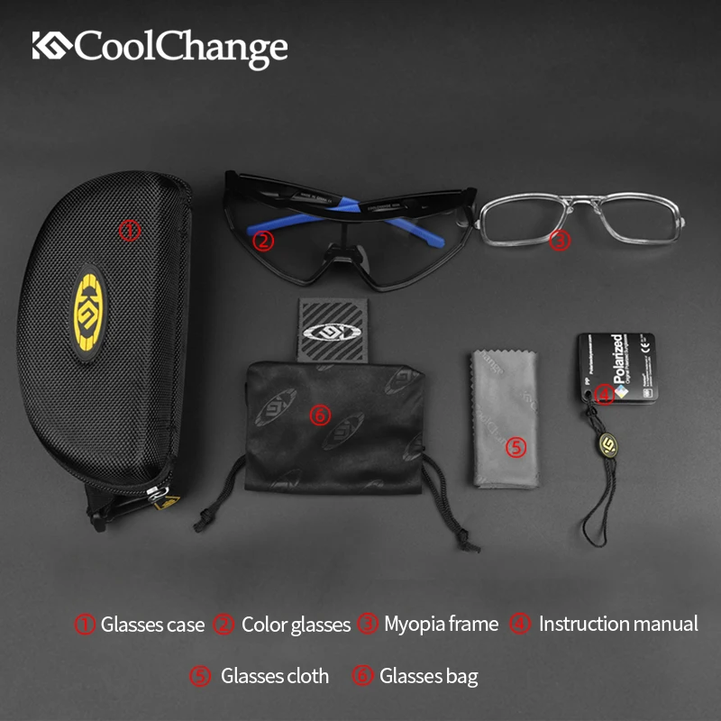 CoolChange фотохромные велосипедные очки для бега, спорта на открытом воздухе, MTB, велосипедные солнцезащитные очки, UV400, мужские, женские, дорожные, велосипедные очки