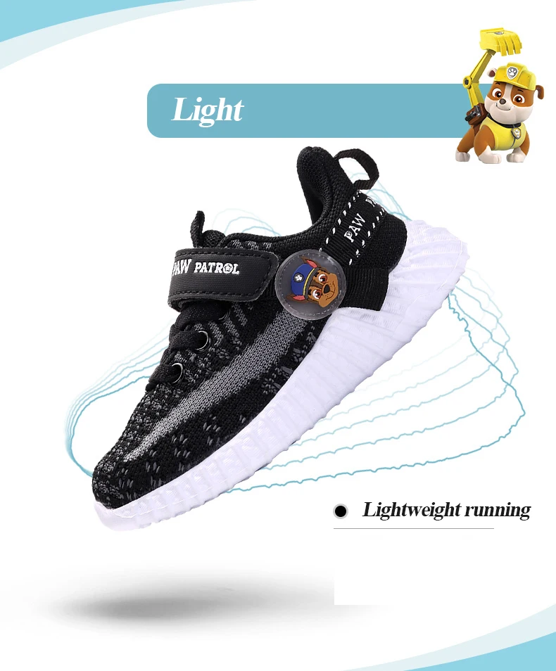 PAW PATROL/Детская Повседневная Тканевая обувь для малышей; удобные дышащие кроссовки для мальчиков и девочек; спортивная обувь; размеры 21-30