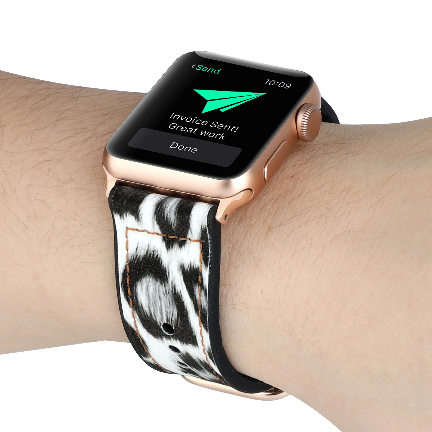 Ремешок для часов apple Watch series 4 5 ремешок для apple watch силиконовый ремешок с леопардовым принтом 42 38 40 44 мм аксессуары для умных часов