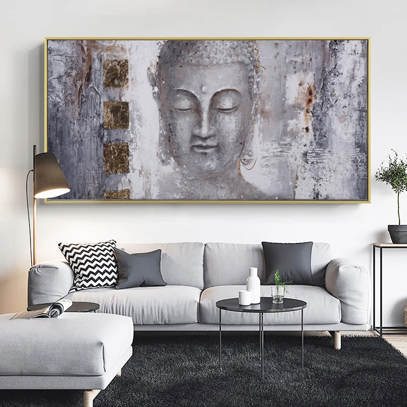 Постер холст искусство картины Будды настенные художественные картины для гостиной современное искусство, Принт Большой размер декоративные картины без рамки