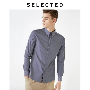 

SELECTED Men's 100% Cotton Slim Fit Striped Long-sleeved Shirt SIG|419405542
