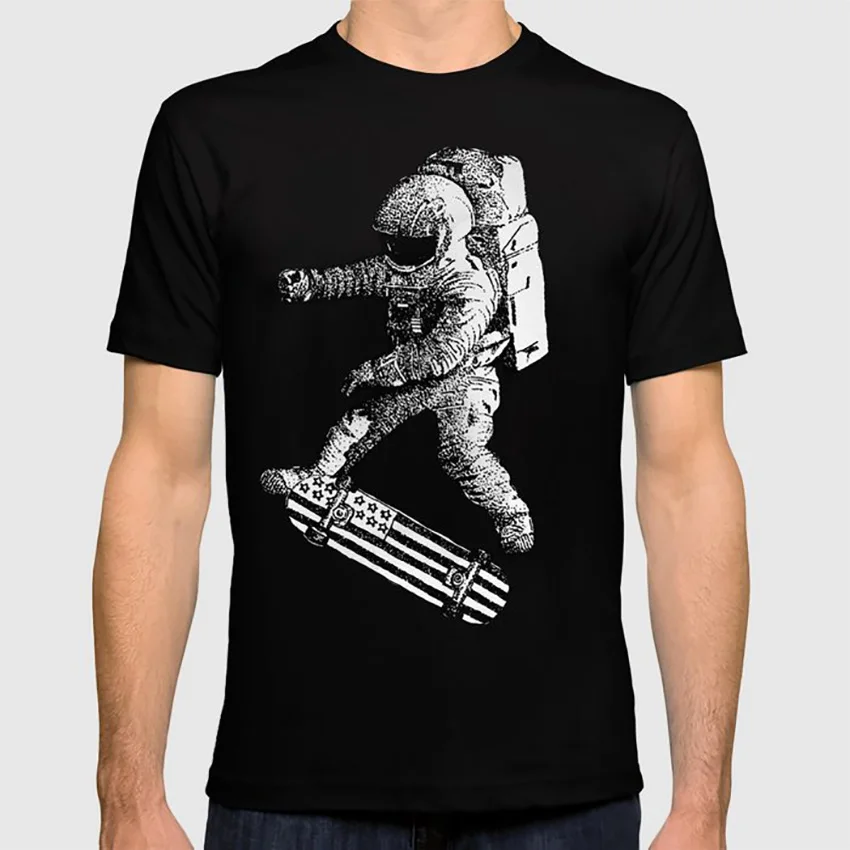 Kickflip in space футболка космический астронавт sk8 Скейтбординг