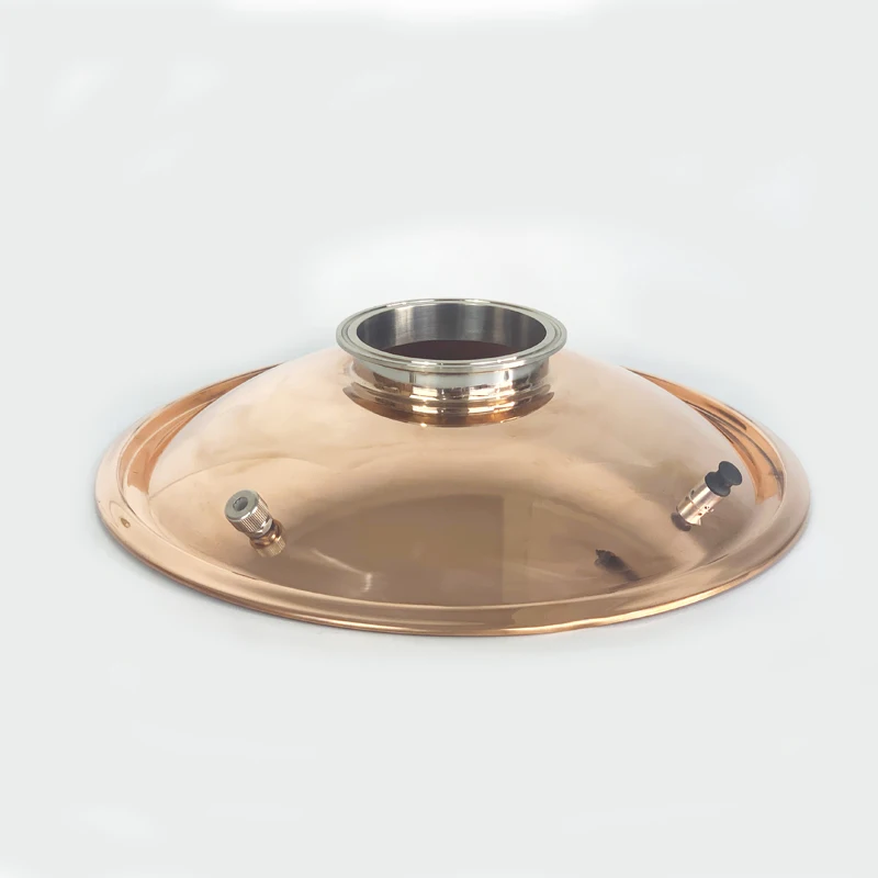 

Copper Bell Lid for tank 350mm diameter . Clamp port 2" . Moonshine still. Distillers