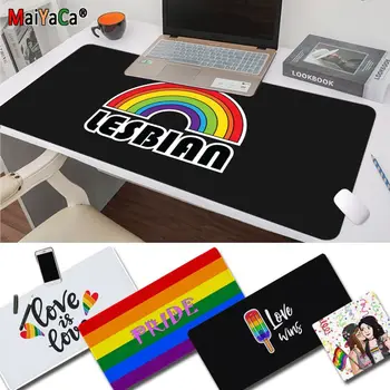 

MaiYaCa Top Quality Gay Lesbian LGBT Rainbow Pride Locking Edge Mouse Pad Game Free Shipping Large Mouse Pad Keyboards Mat