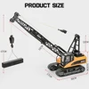 HUINA 1:14 RC Truck Crawler Alloy Tractor Engineering Car 2.4GHz Remote Controlled Car 15 Channel RC Crane Toys for Boys Kids 4