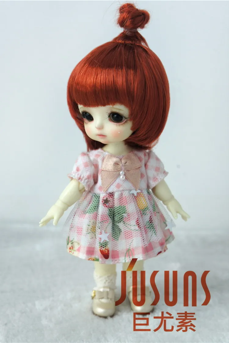 JD363 1/12 1/8 Мода BJD синтетический, мохеровый, для куклы парики Симпатичные Updo кукольные волосы Размер 3-4 дюймов 5-6 дюймов кукольный парик аксессуары