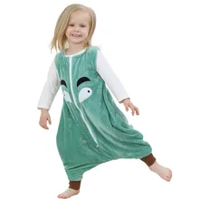 Комбинезон; Пижама; фланелевая Одежда для мальчиков и девочек; зимние теплые ползунки; детская одежда; одежда для сна; плотный спальный мешок без рукавов с изображением животных