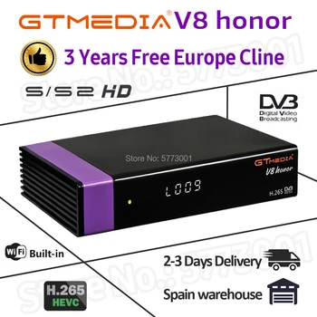 

1080P Receptor GTMedia V8 Honor Satellite Receiver Bult-in WiFi +3 Years Europe Cline same as DVB-S2 GTmedia V8 NOVA V9 Super