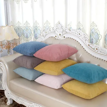 

Lamb Velvet Cushion Cover Geometry Plush Pillow Case Sofa Car Home Decorative Throw Pillows Chair Waist Cojines New Year Decor