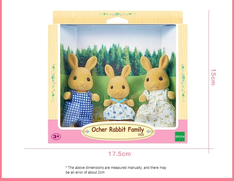 Sylvanian Families, игрушка, милый кролик, семья, содержит три куклы высотой 15 см, детские подарки на день рождения, игровой дом для девочек, кукла 5129