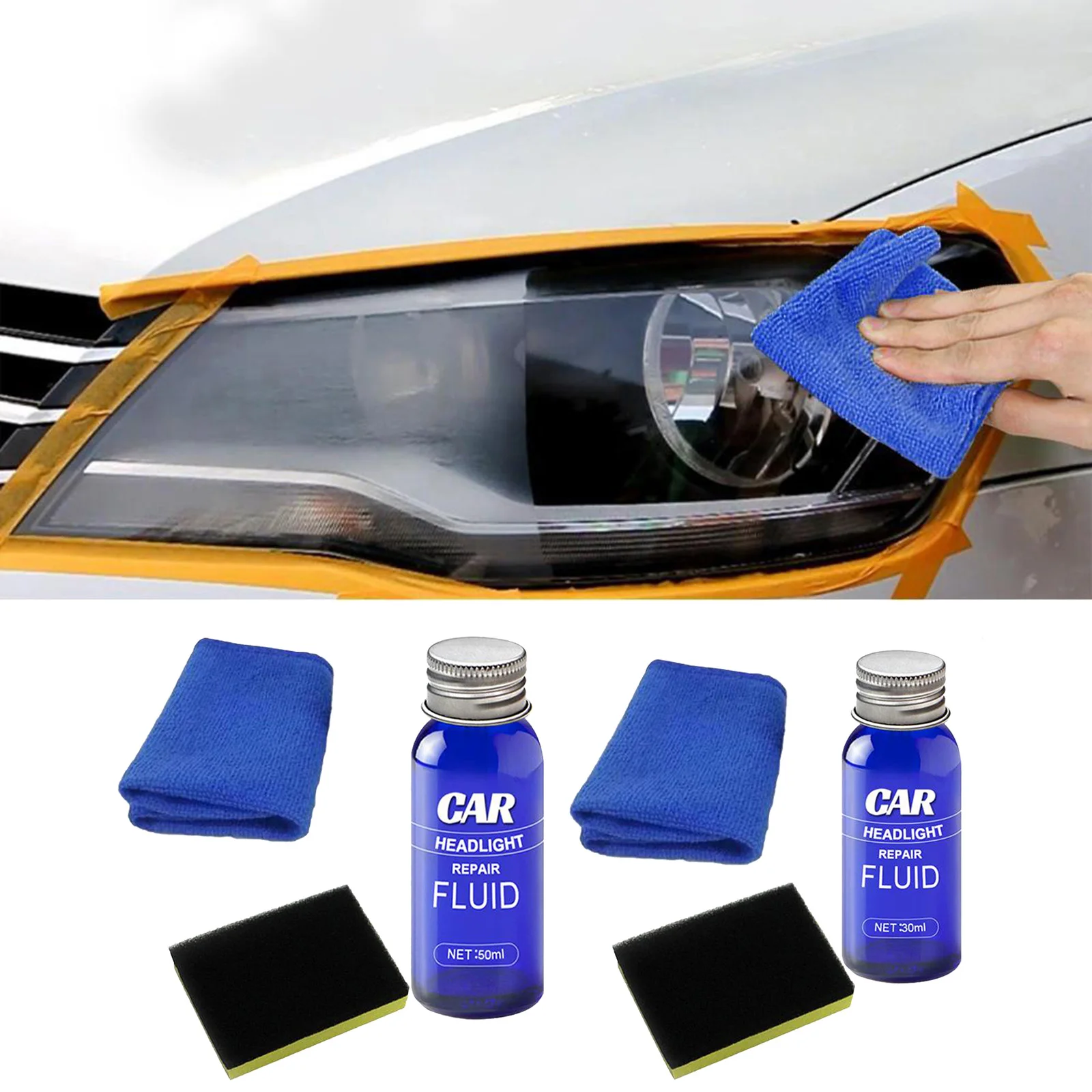  Car Headlight Polishing Agent Scratch Remover Repair Liquid Restoration Kit Car Scratch Repair Coating Repair