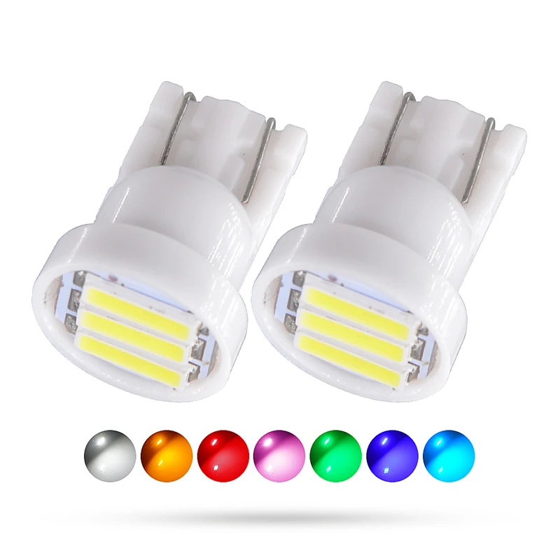 300 шт T10 W5W 7020 SMD 3 светодиодный фонарь 192 автомобильный Купол Карта сигнальный боковой маркер световая приборная панель дверной зазор лампы