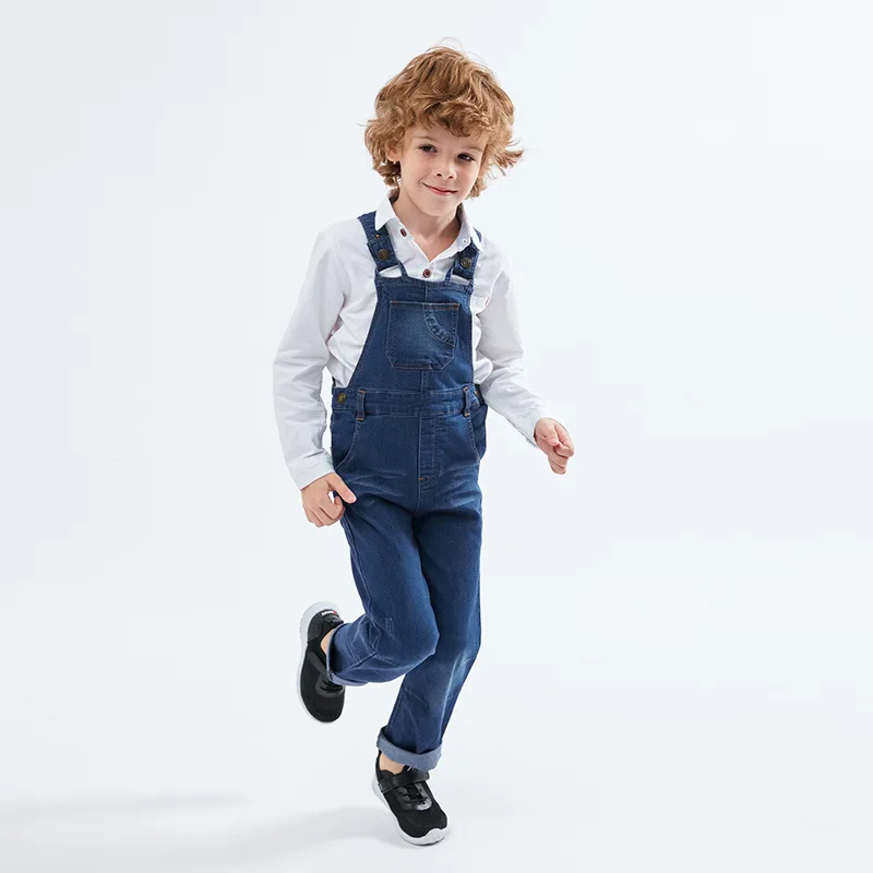 

Baby Jeans Suspender Pants BOY'S Spring Clothing 2019 Spring And Autumn One-piece Suspenders Children Male Baby New Style Pants