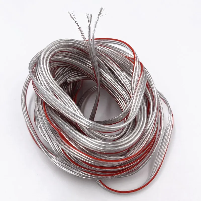 Linha de Ventilador Cabo de Extensão Chassis Ventilador Fios 3pin Linha Semi-acabada Transparente 0.2mm2 Branco Vermelho Parellel 50 m 24-awg