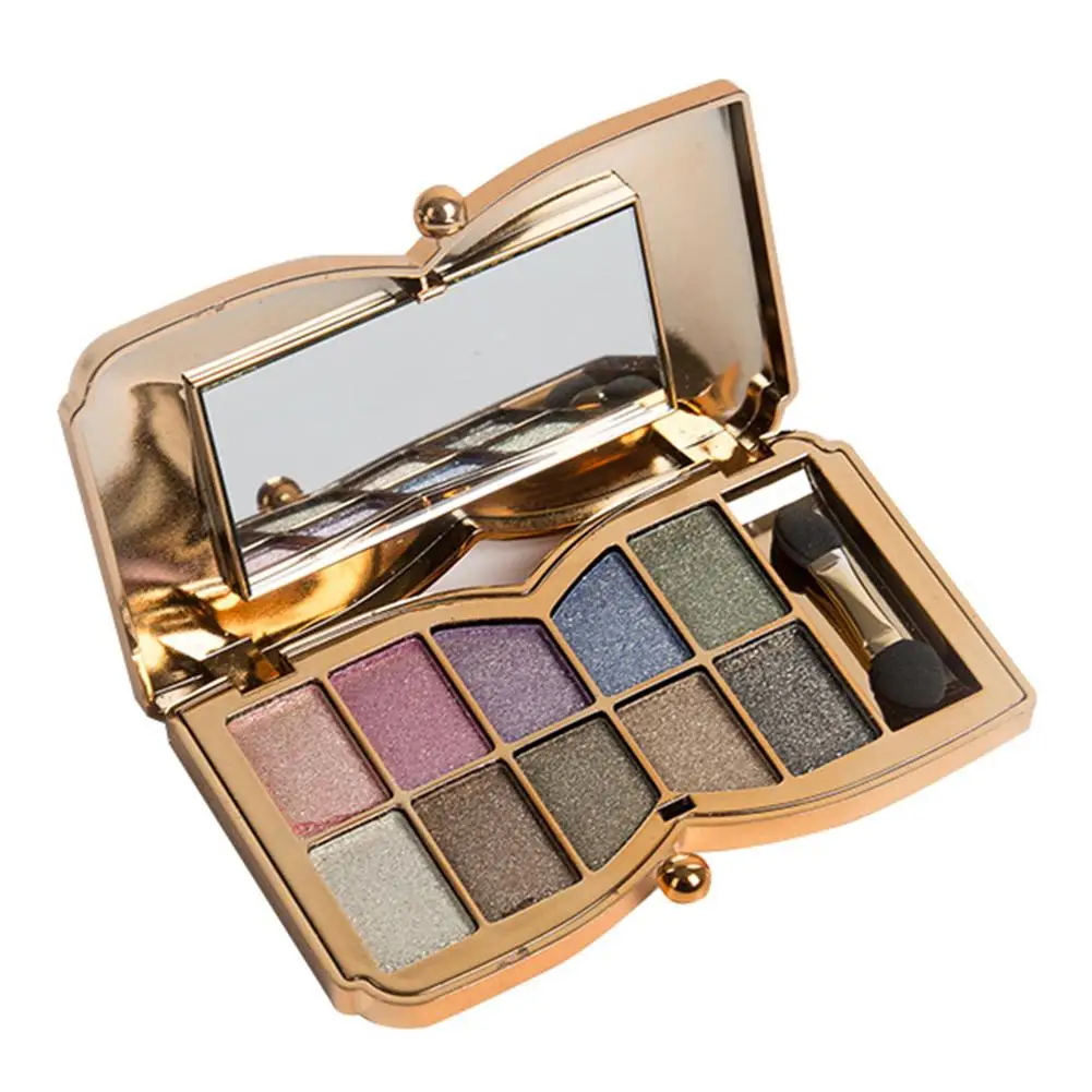 

Shiny Bright 10 Colors Eyeshadow Palette with Brush Glitter Lasting Cosmetic hot sales 2020