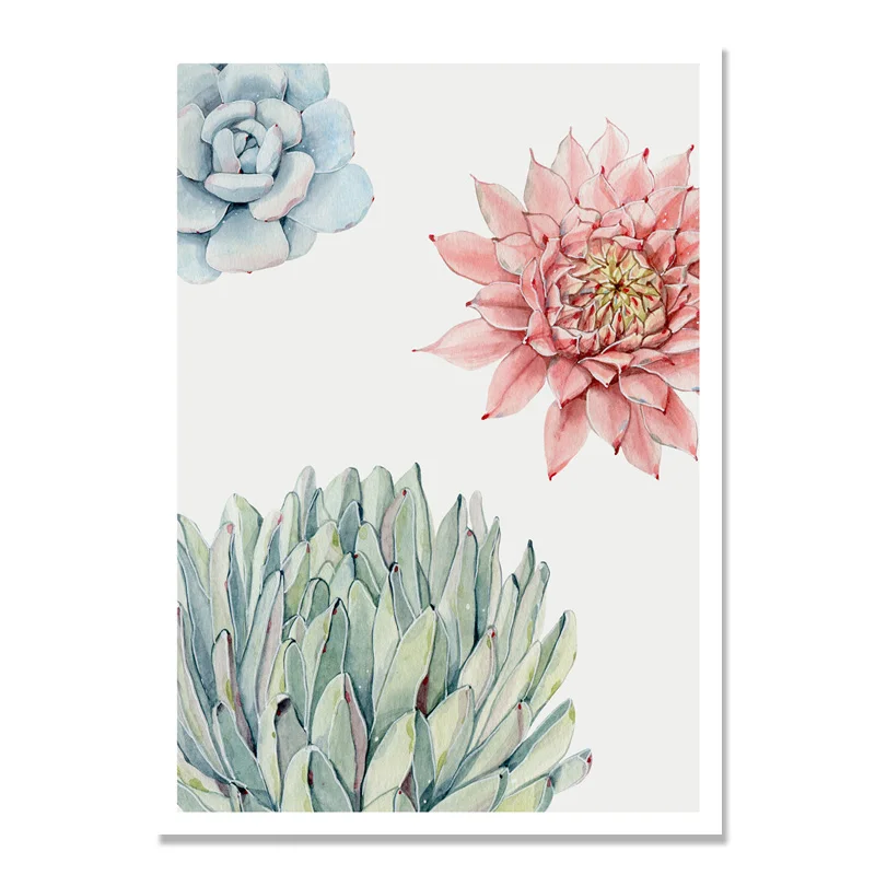 Succulent-Plants-Nordic-Poster-Leaf-Cactus-Flowers-Wall-Art-Print-Posters-And-Prints-Canvas-Painting-Wall