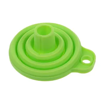 

Portable Retractable Funnels Home Kitchen Funnel Convenient Storage Green