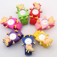 Милые Мультяшные детские часы кварцевые часы Piggy/Pec детские часы горячие детские часы Рождественский подарок