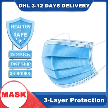 

Disposable Masks Face Filter Protective Mouth Mask Skin 3 Layers Mask Facial Cover Filter Masks Earloop Mask Safe
