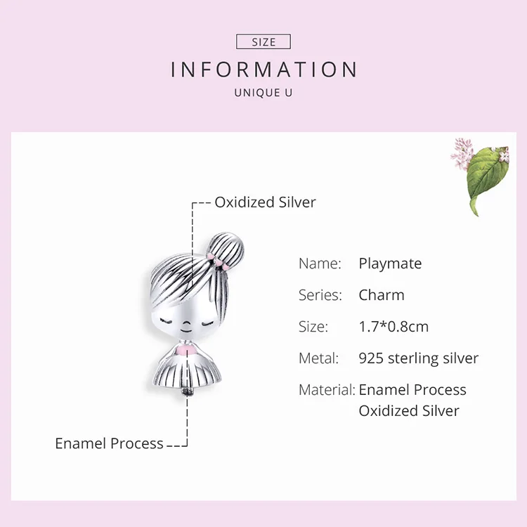 INBEAUT Настоящее 925 пробы Серебряное розовое сердце мальчик Бусины fit Pandora браслет Европейский DIY мужской студенческий талисманы Новое поступление ювелирных изделий