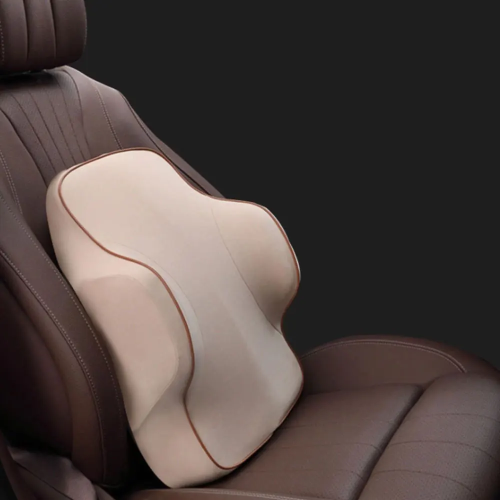 

Car Seat Waist Cushion Memory Foam Lumbar Back Support Pad Slow Rebound Breathable Backrest for Relieve Pressure