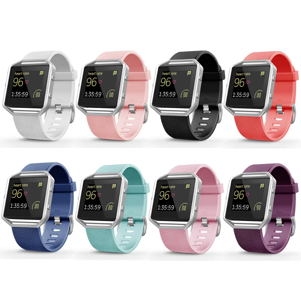 

Силиконовый ремешок для fitbit blaze band replacment, браслет, наручный ремень, Correa smartwatch, резиновый ремешок для часов + металлическая пряжка