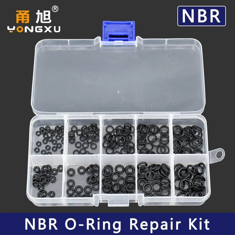 VMQ NBR Seal Ring Silicone Kit Thickness 1 / 1.5mm Nitrile Rubber NBR O-Ring Gasket Sealing Ring O Rings Rubber Kit Set-.-