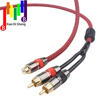 

AUDIO Hifi RCA Female to 2 RCA Male Audio Cable 4N Pure Copper One to Two Subwoofer Amplifer RCA Cable