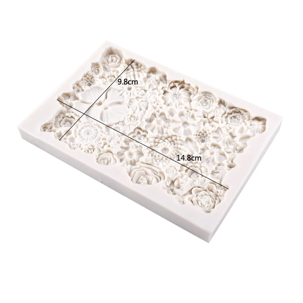 Sunflower Rose Cake Mold Surround Decorative Mold Mousse Fondant Cake Chocolate Baking Mold Clay Turned Sugar Silica Gel Mold
