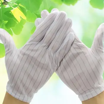 

10Pairs Disposable Gloves Protective Gloves Cleaning Gloves Food Grade Gloves Transparent Stripes Elastic Anti-static Gloves