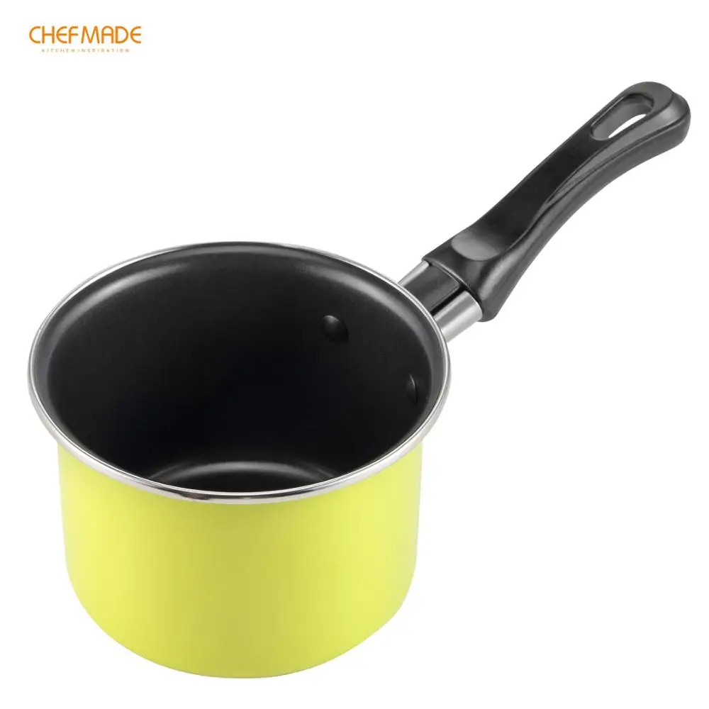 Green CHEFMADE мини молочный горшок антипригарный кастрюля полезный портативный суповый горшок инструмент для приготовления пищи практичный и удобный мини-соус кастрюля - Цвет: Green