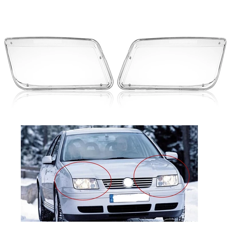 

NEW REPLACEMENT PLASTIC HEADLIGHT LENSES COVER FOR 99-05 VW JETTA BORA MK4 LEFT