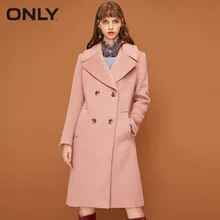 ONLY Осень Зима Женский костюм воротник двубортное шерстяное пальто куртка женское| 11834S512