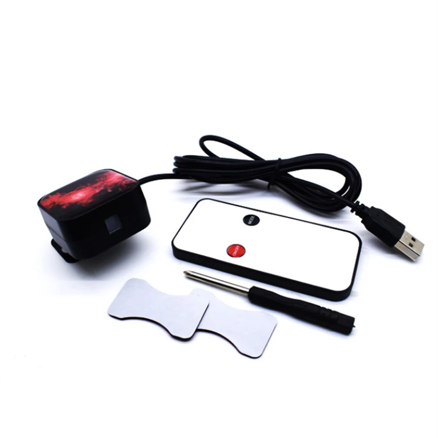 USB автомобильный интерьерный светильник с красной крышей, Звездный декоративный светильник с дистанционным управлением
