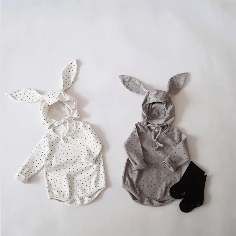 Cotton Baby Bodysuit and Jumper with Hat for Infants