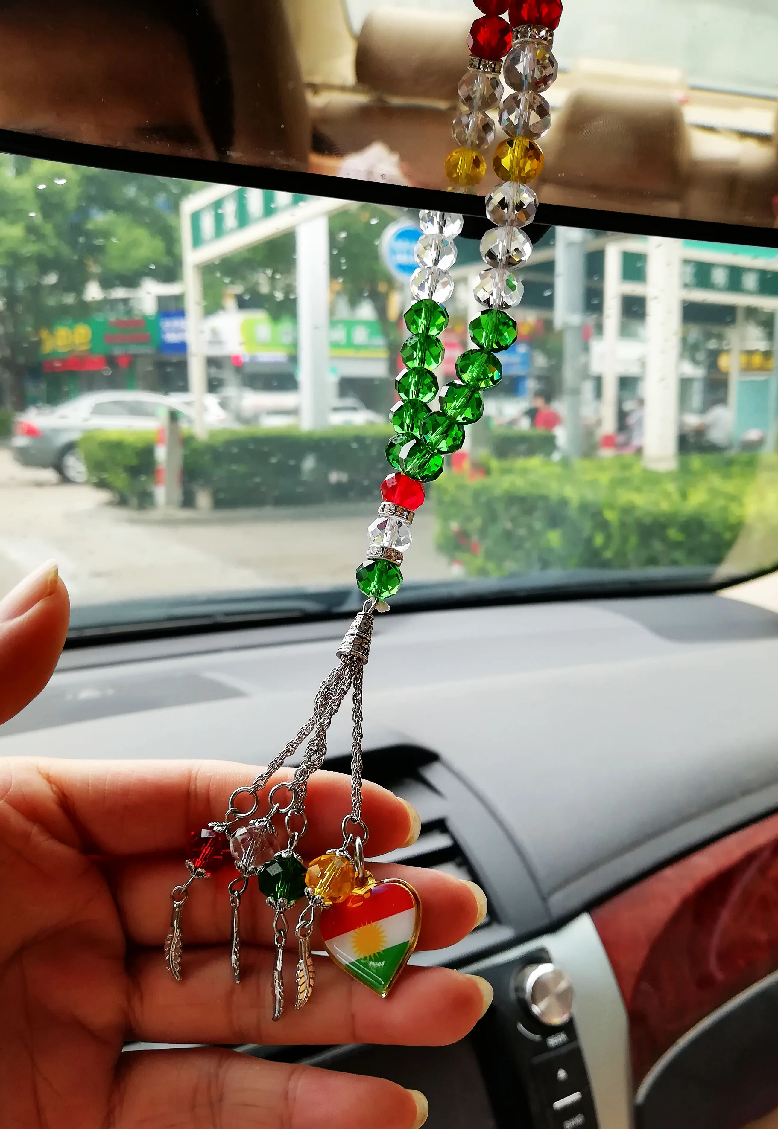 Курдское ожерелье флаг Молитвенные Четки из бусин tasbih автомобиль/дом/офис висит