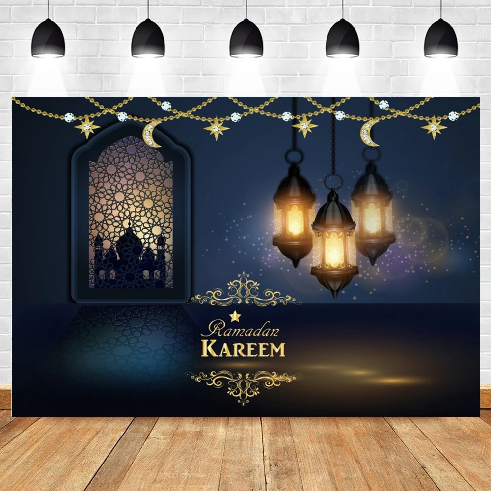 

Yeele Background Photography Ramadan Kareem Eid Mubarak Party Moon Star Muslim Building Lantern Backdrop Photocall Photo Studio