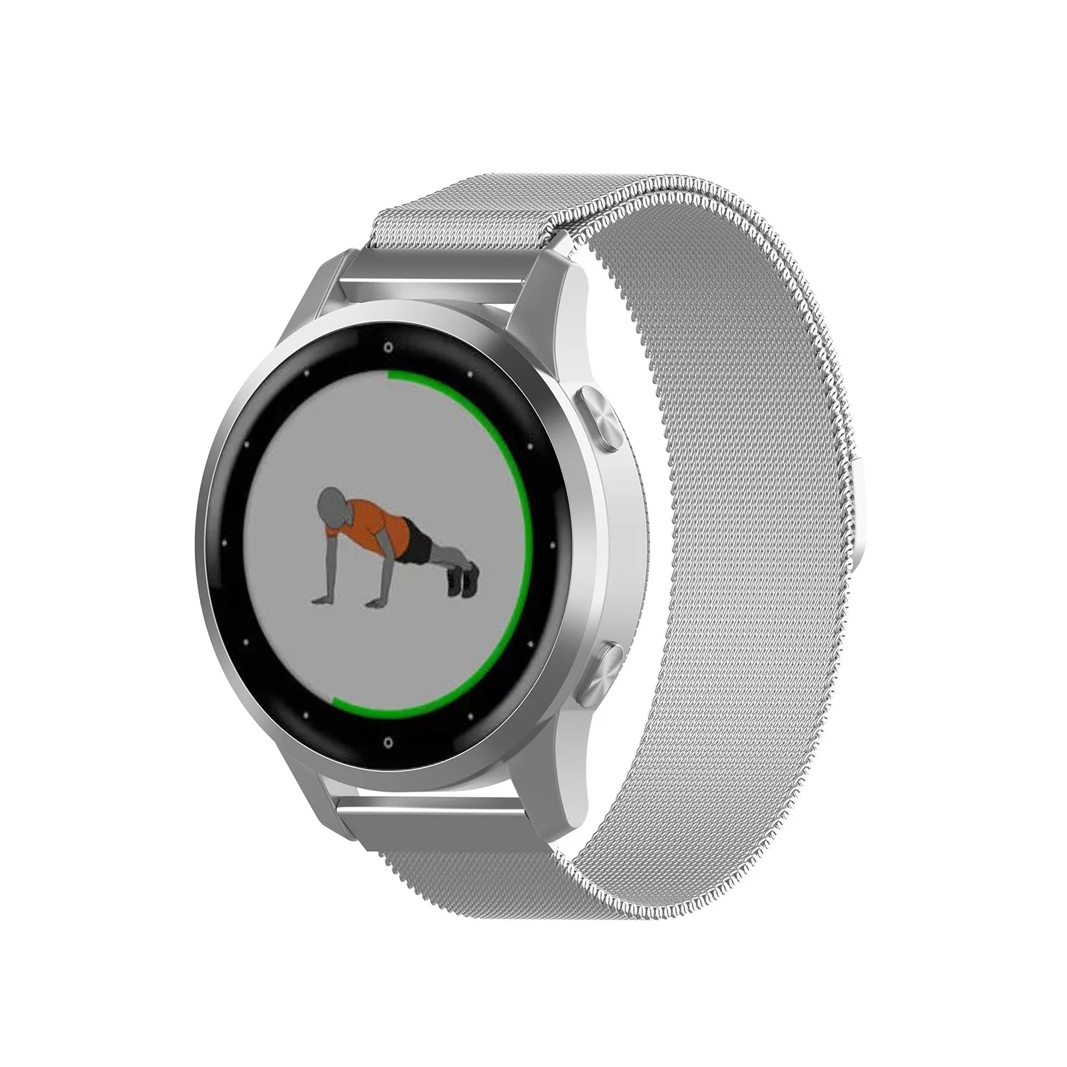 Ремешок для наручных часов для Garmin Vivoactive4S браслет Фитнес трекер ремень 18/22 мм Часы Запасные детали для замены металлического Нержавеющая сталь ремешок на запястье
