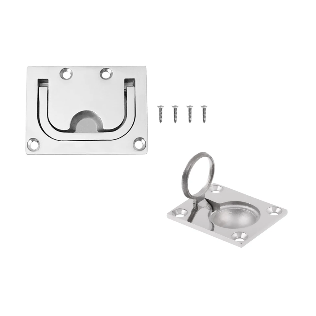 Упаковка из 2шт прочная 316 нержавеющая сталь Yacht Boat Hatch Потяните кольцо ручка