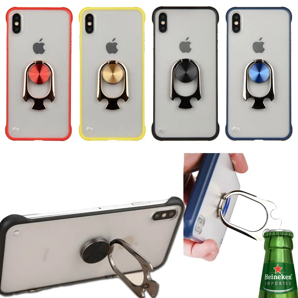 

KISSCASE Open Bottle Holder Phone Case for iPhone XS XR X 10 7Plus 8 Plus Coque Transparent TPU+PC Case for iPhone 7 8 6 6S Plus