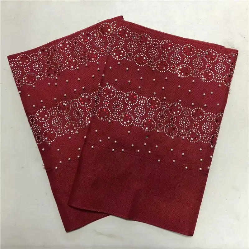 ASO OKE с бусинами tнигерийские кружевные ткани asoke головной убор из бисера ткань авто геле повязка на голову в африканском стиле ткань высокого качества 2 шт./комплект