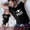 Funny Pilot/Co-pilot Family Matching Clothes Father and Son Matching Shirts Dad and Son Family Look Tshirts Baby Clothes Gift 3