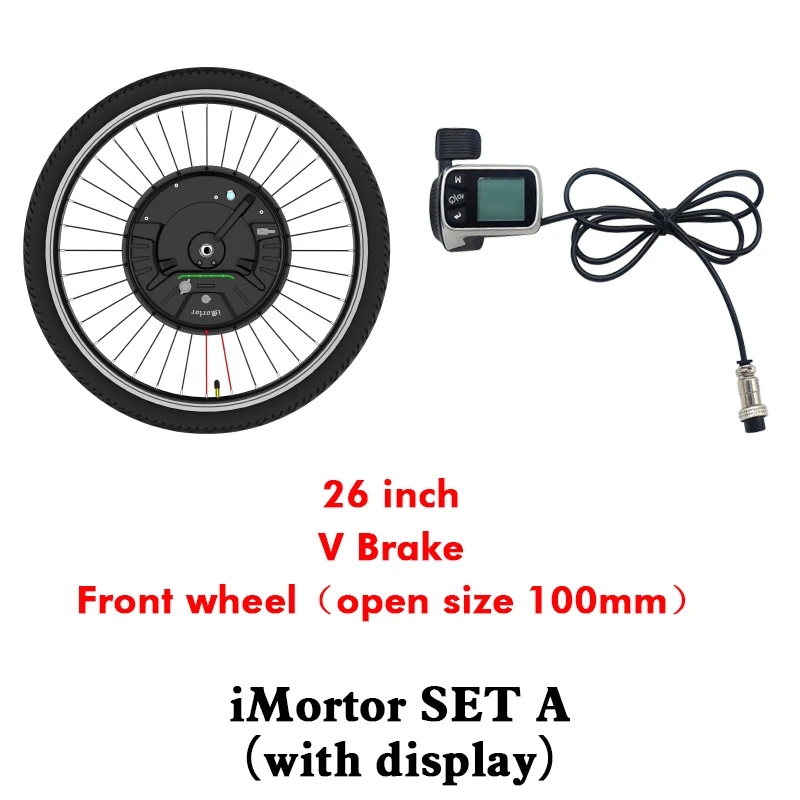 26inch v brake A EJOYQI iMortor 3 36 В 350 Вт Электрический велосипед мотор колеса 2" 26" 2" 700C комплект для переоборудования электрического велосипеда с батареей 7.2Ah - Цвет: 26inch v brake A